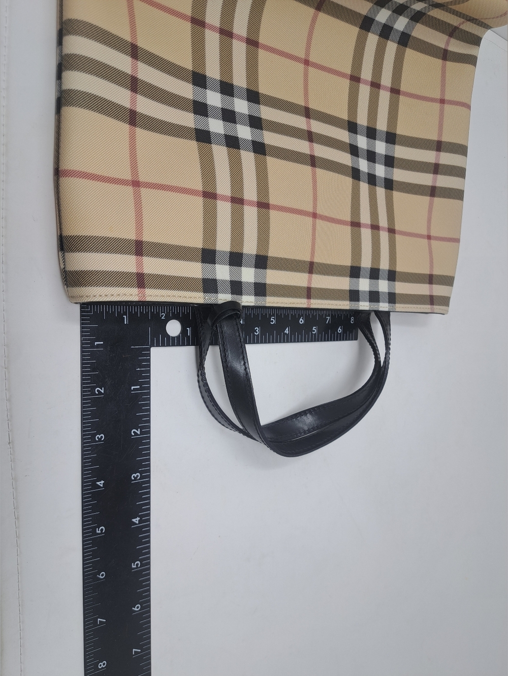 NEW Burberry London Tote Bag Nova Check Vintage Y2K Italy PVC Size Medium - Picture 16 of 16